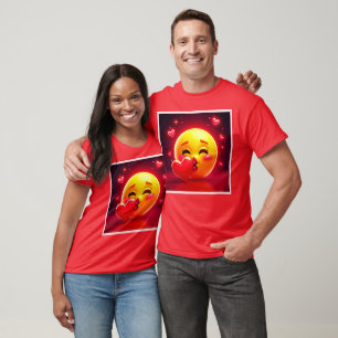 Kiss Emoji: Liebe und Herzen Kunst T-Shirt