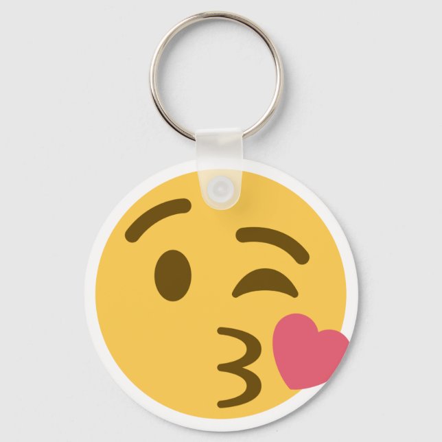 Kiss Emoji Schlüsselanhänger (Vorderseite)