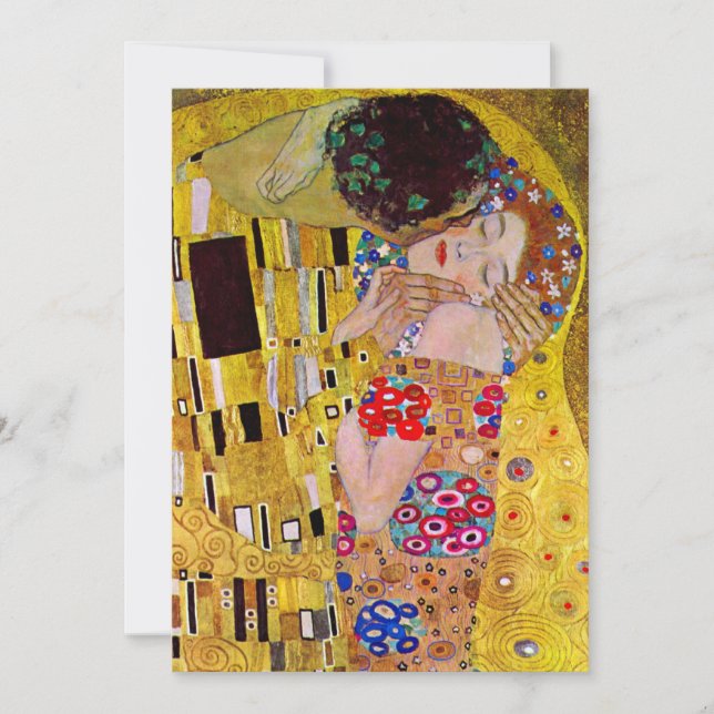 Kiss Gustav Klimt, Brautparty für Viktorianische K Einladung (Vorderseite)