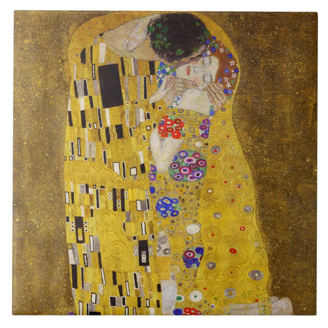 Kiss - Gustav Klimt Fliese (Vorderseite)