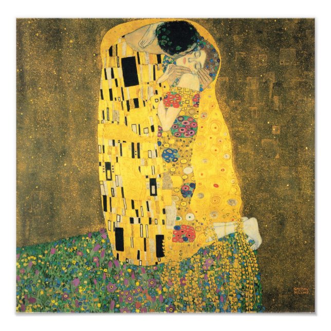 Kiss - Gustav Klimt Fotodruck (Vorne)