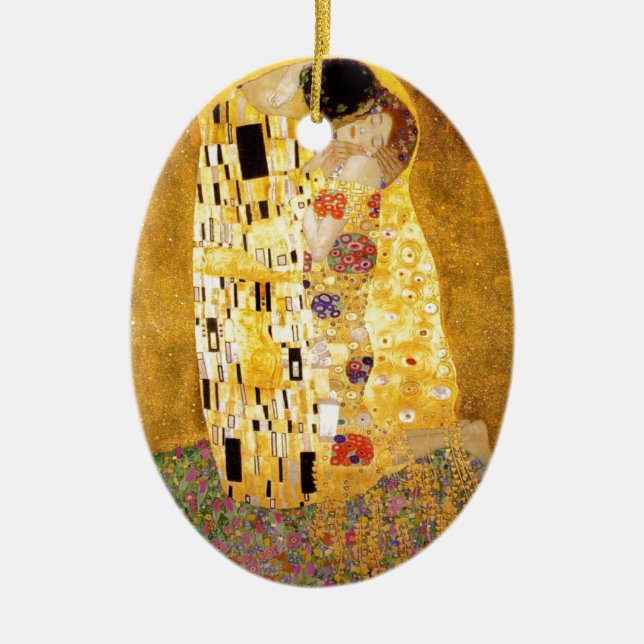 Kiss Gustav Klimt Keramikornament (Vorne)