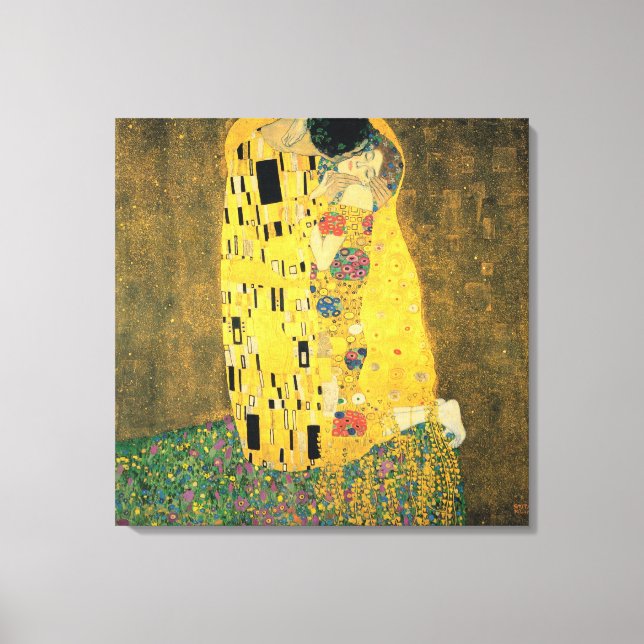 Kiss - Gustav Klimt Leinwanddruck (Vorderseite)