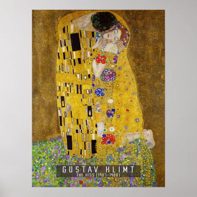 Kiss - Gustav Klimt Poster (Vorne)