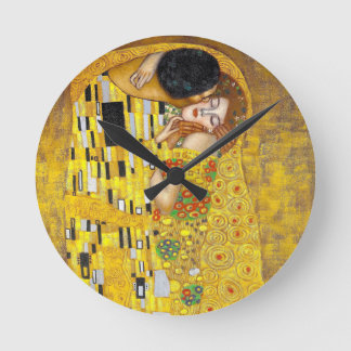  Kiss - Gustav Klimt    Runde Wanduhr