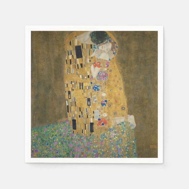 Kiss - Gustav Klimt Serviette (Vorderseite)