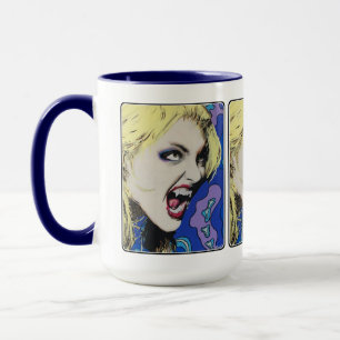 "Kiss Hard" Gemälde auf einem Tasse
