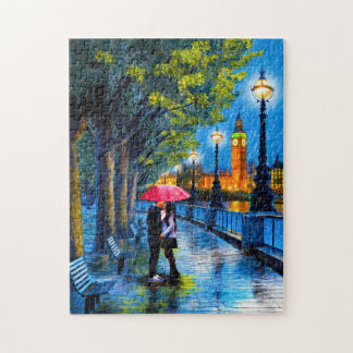 Kiss in the Rain - das Londoner Big Ben Jigsaw Puz Puzzle
