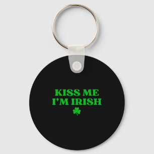 Kiss irischer Shamrock, St. Patricks Tag für Männe Schlüsselanhänger
