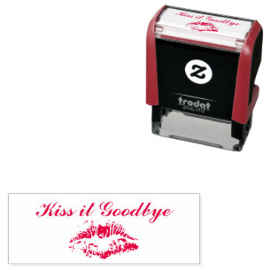 Kiss it Goodbye Gummi Briefmarke Permastempel