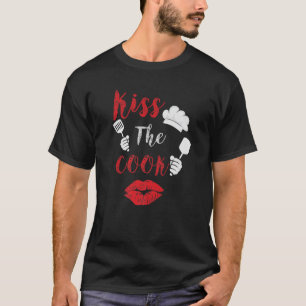 Kiss Koch Kochen Liebe Big Red Heart Vale T-Shirt