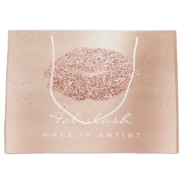 Kiss Lips Blush Makeup Glitzer Rose Gold Confetti Große Geschenktüte