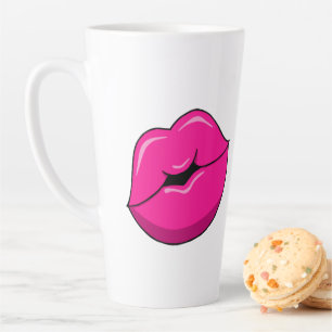 Kiss Lips Latte Tasse