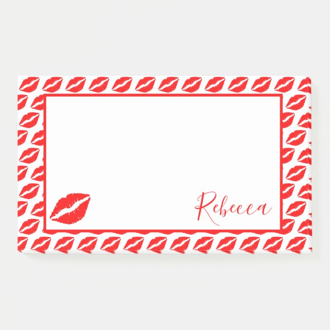 Kiss Lips Post-it Klebezettel (Vorderseite)