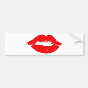 Kiss Lips Red Lipstick Liebe Passion Valentine Autoaufkleber
