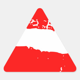 Kiss Lips Red Lipstick Liebe Passion Valentine Dreieckiger Aufkleber