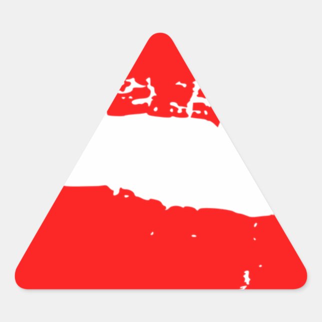 Kiss Lips Red Lipstick Liebe Passion Valentine Dreieckiger Aufkleber (Vorderseite)