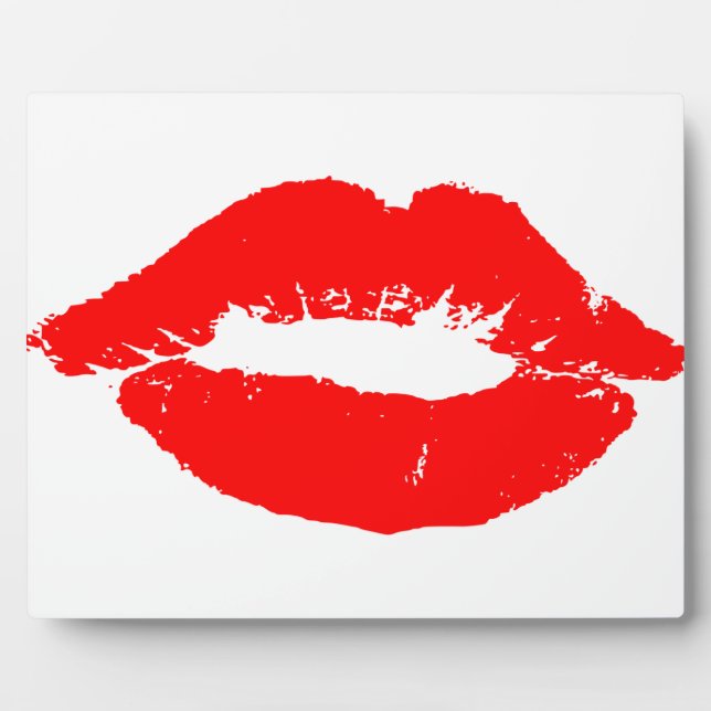 Kiss Lips Red Lipstick Liebe Passion Valentine Fotoplatte (Vorderseite)