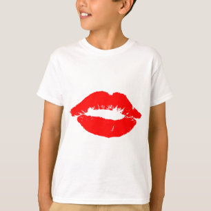 Kiss Lips Red Lipstick Liebe Passion Valentine T-Shirt