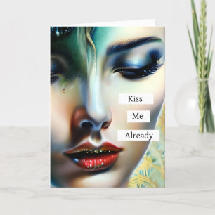 Kiss Me Already   Fantasy Ethereal Art Karte