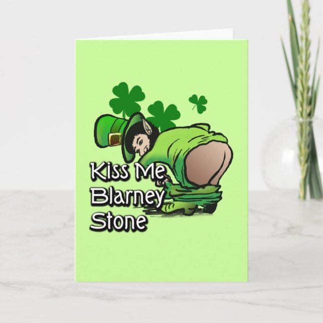 Kiss Me Blarney Stone Karte (Vorderseite)
