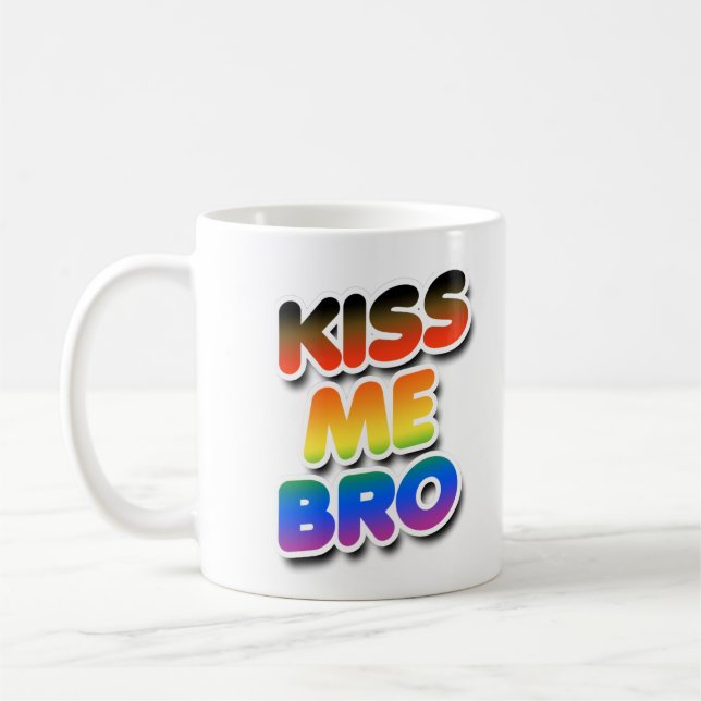 Kiss Me Bro Kaffeetasse (Links)