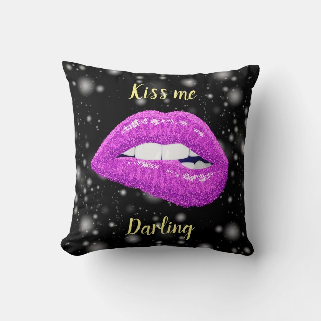 Kiss me Darling Kissen (Vorderseite)