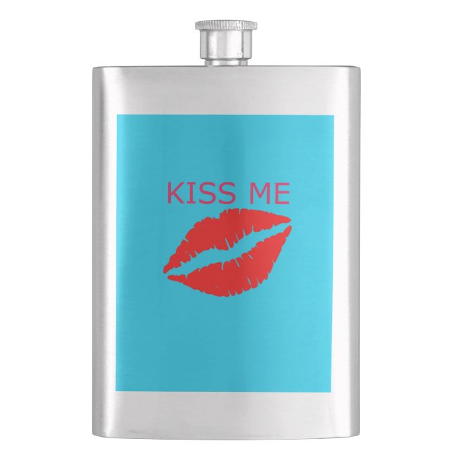 Kiss Me Flachmann (Vorderseite)