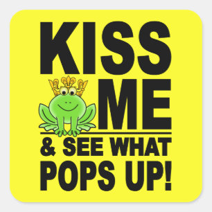 KISS ME Frog Aufkleber