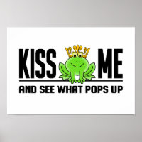 KISS ME Frog Poster, anpassbar