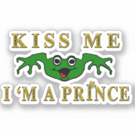 Kiss Me Frog Prince Aufkleber