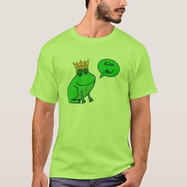 Kiss Me - Froschprinz - Funny Frog T Shirt (Vorderseite)