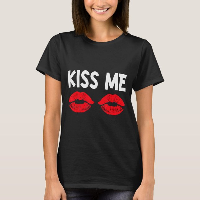 Kiss Me Funny Couples Tee Valentine's Day Couple M (Vorderseite)