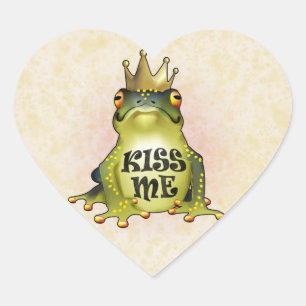 Kiss Me Herz-Aufkleber