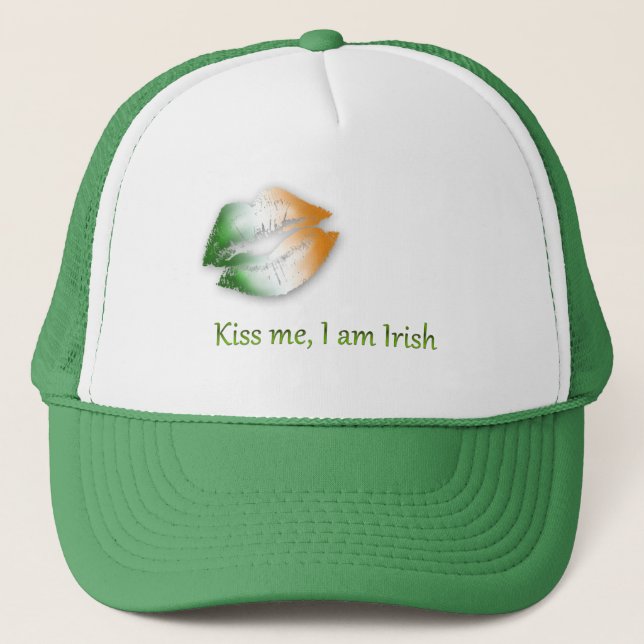 Kiss Me I am Irish - Hat Truckerkappe (Vorderseite)