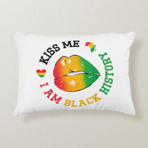 Kiss Me I Be Black History Montag Afroamerikaner Dekokissen