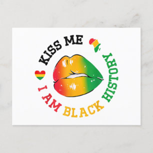 Kiss Me I Be Black History Montag Afroamerikaner Feiertagspostkarte