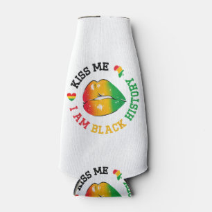 Kiss Me I Be Black History Montag Afroamerikaner Flaschenkühler