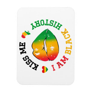 Kiss Me I Be Black History Montag Afroamerikaner Magnet