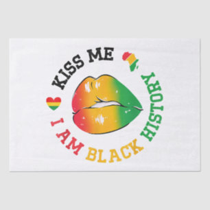 Kiss Me I Be Black History Montag Afroamerikaner Seidenpapier