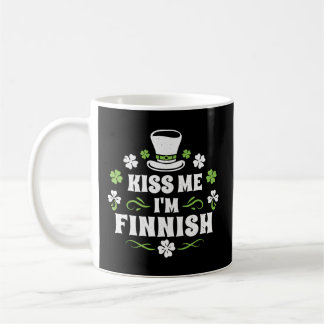 Kiss Me I bin Finnischer St Patrick's Day Finnisch Kaffeetasse