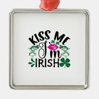 Kiss Me I bin irisch Ornament Aus Metall