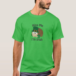 Kiss Me I bin irischer Igel T-Shirt