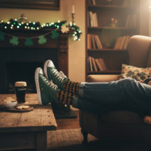 Kiss Me I bin Irish Athletic Crew Socks