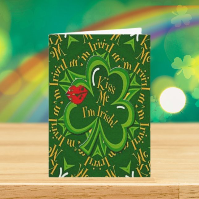 Kiss Me I bin Irish St. Patrick's Day Karte (Kiss Me I'm Irish St. Patrick's Day Card)