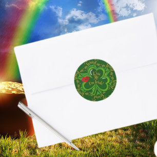 Kiss Me I bin Irish St. Patrick's Day Runder Aufkleber