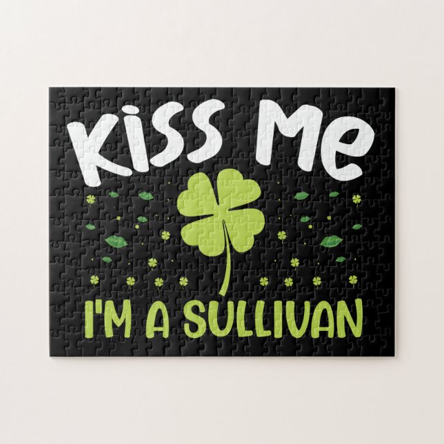 Kiss Me I bin Sullivan - Nachname Sullivan Puzzle (Horizontal)
