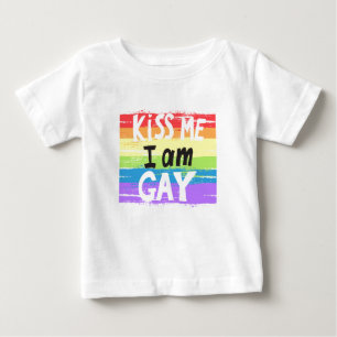 Kiss Me I is Gay Baby T-shirt