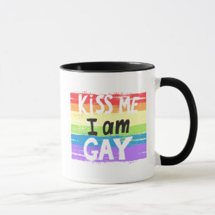 Kiss Me I is Gay Tasse
