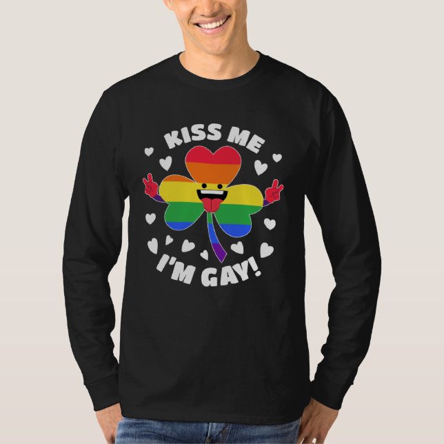 Kiss Me I m Gay St Patricku2019s Day Pride LGBT Hi T-Shirt (Vorderseite)